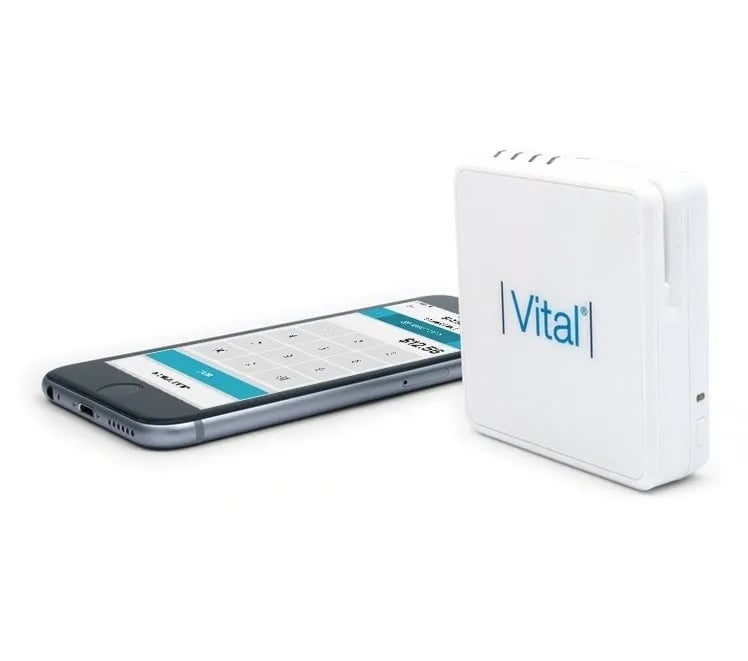 Vital mobile: easy-to-use bluetooth solution, processes chip, mag-stripe & NFC/contactless payments