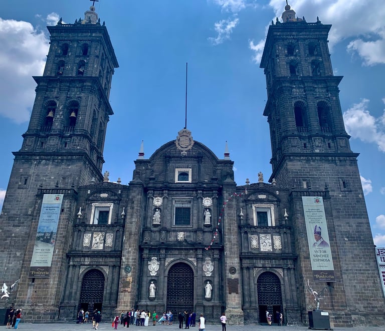 Puebla Cathedral in Mexico