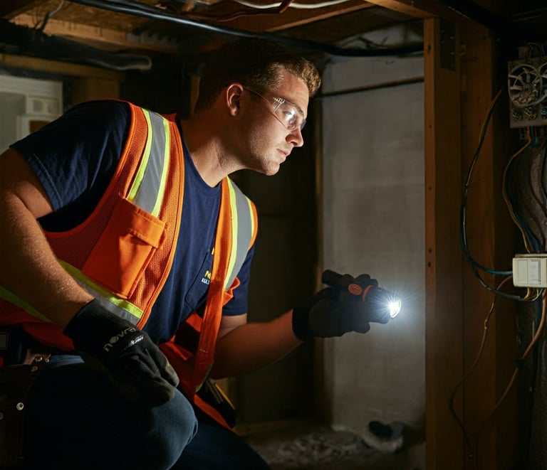 Inspections for electrical in crawl space