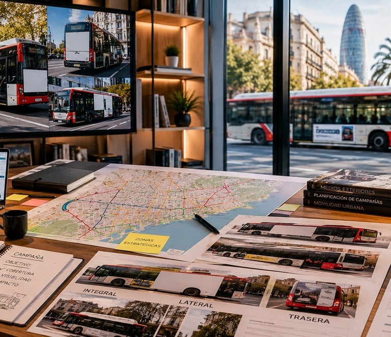 Como trabajamos empresas publicidad autobuses Barcelona