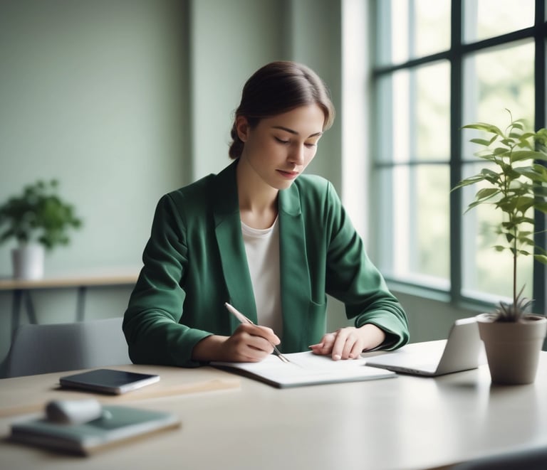 A welcoming person at a desk ready to assist with health inquiries.