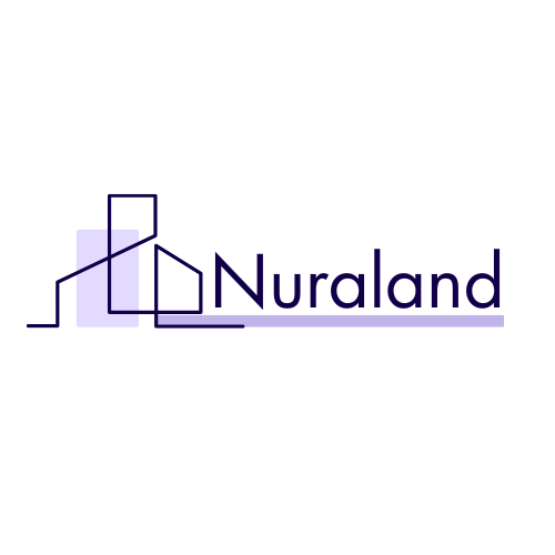 Nuraland logo with stylised buildings and text.