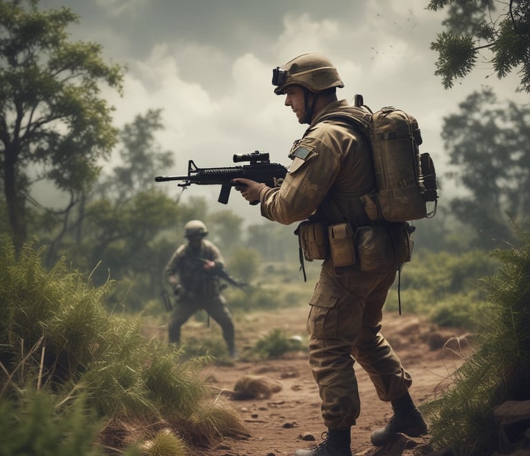 An intense wolf silhouette against a forest background, representing the hunter wolf's strength.