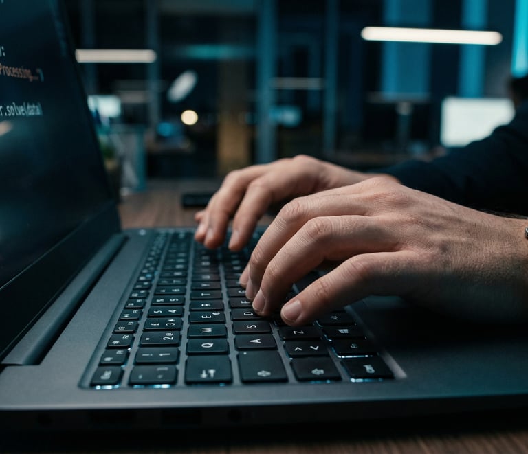 Técnico informático reparando equipo a domicilio en Elche