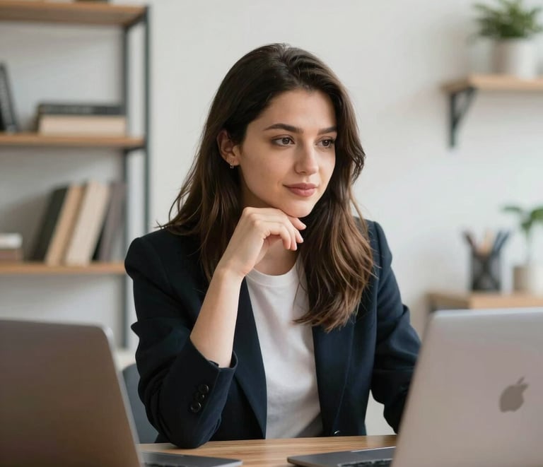 a man riding a skateboard down a street next to tall buildings