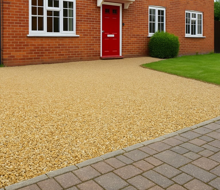 a house with a red door and a red door