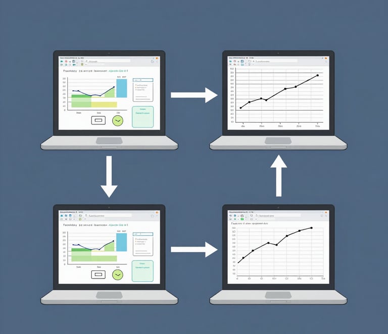 A desktop monitor displaying the Oracle Data Integrator ETL tool interface for data movement.