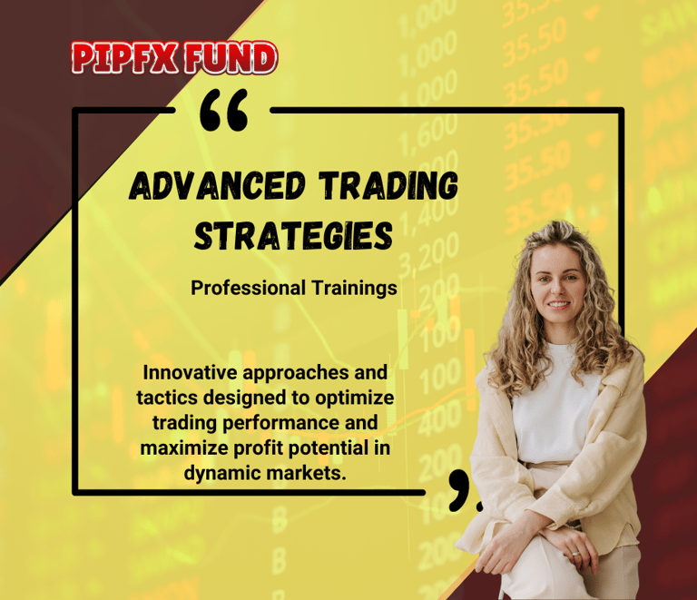 a woman in a white shirt and a yellow background with a quote about advanced trading