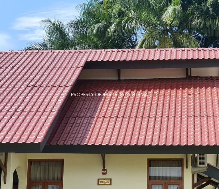 Genteng uPVC Royal Roof untuk bangunan villa pribadi di Bandung, Jawa Barat
