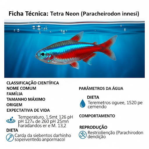 ficha tecnica parametros peixe neon