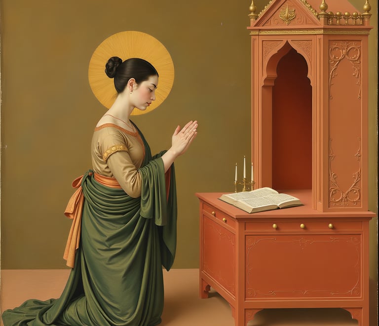 woman praying to god