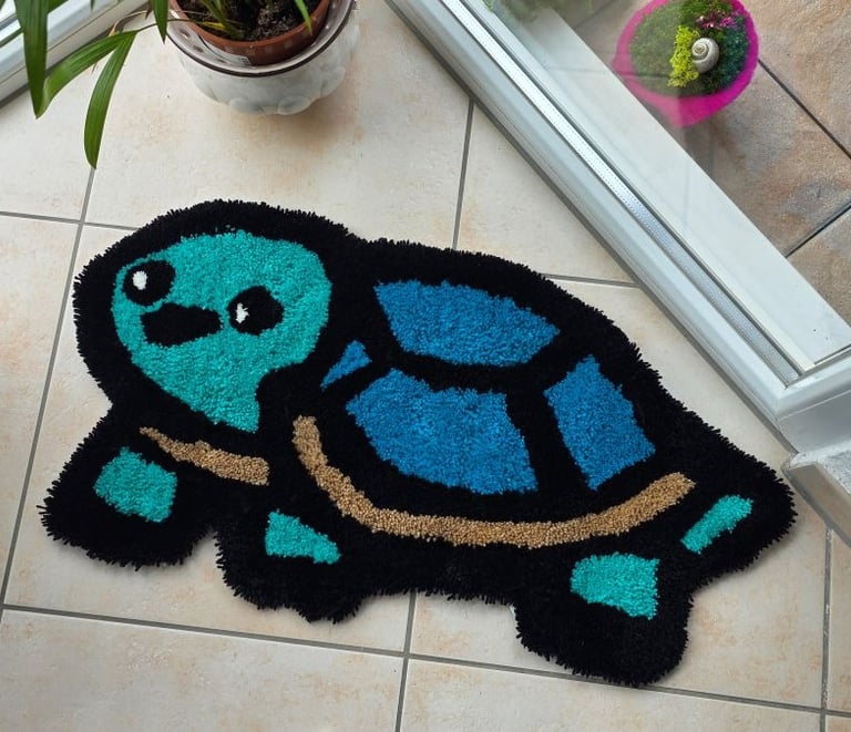 Tufting mit Motiv Schildkröte