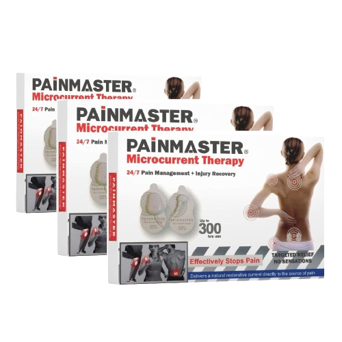 Triple pack of Painmaster Microcurrent Therapy patches.