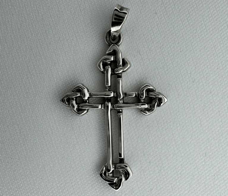 Sterling Silver Celtic Cross Pendant (32mm)
