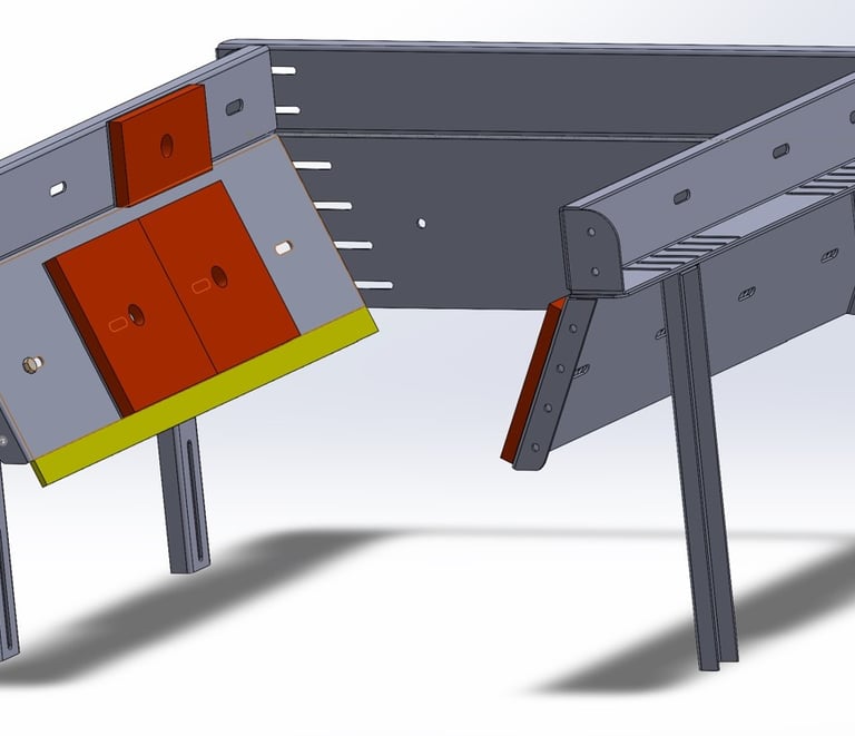 AUge de réception produits pour convoyeur à bande transporteuse caoutchouc