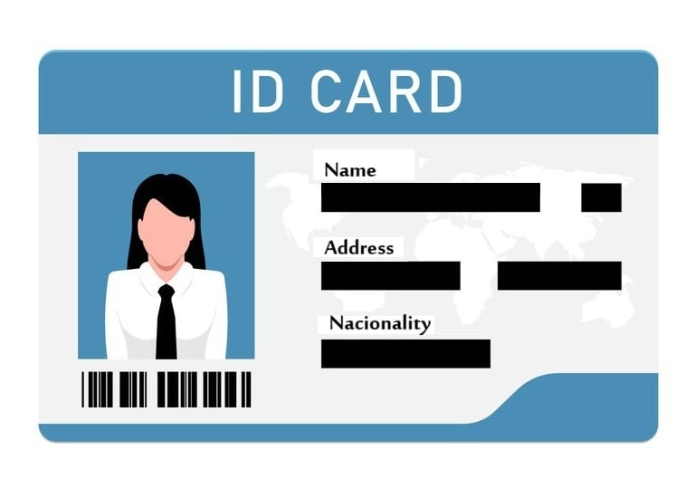Card-id-on-isolated-background