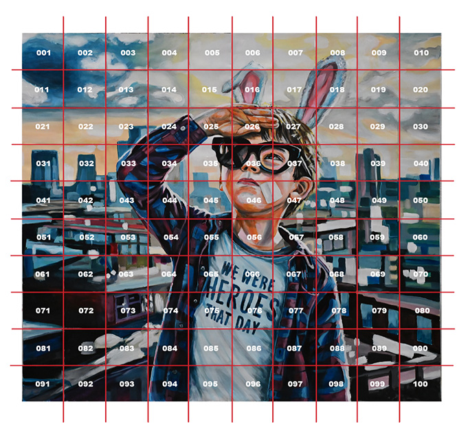 CD Wall Canvas Grid