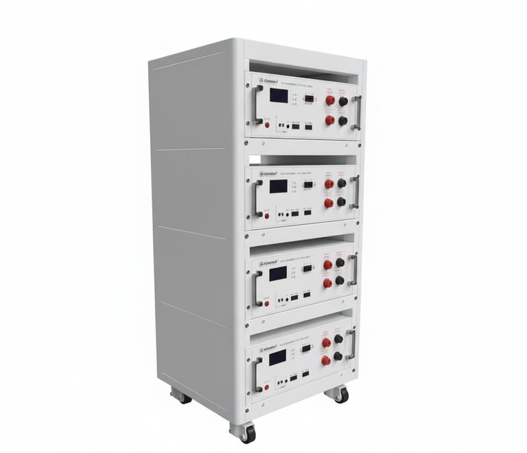 Rack mounted battery storage