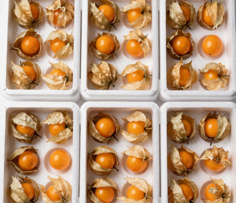 Workers carefully selecting and packaging fruits in a bright facility.