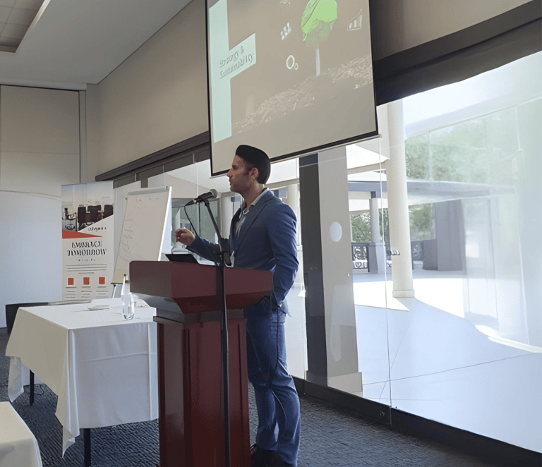 Facilitator leading a Celagenix StratDash business strategy sprint session