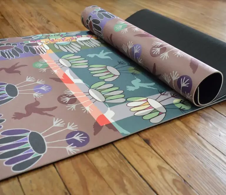 στρώματα γυμναστηρίου γιόγκα  με εκτύπωση