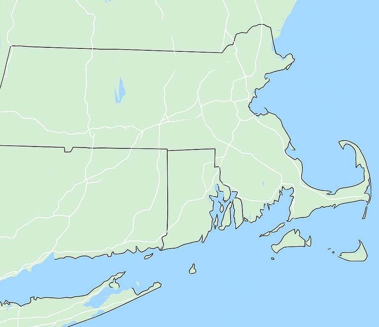 map of new england