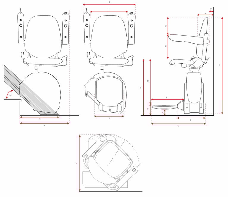 otolift line dimensions