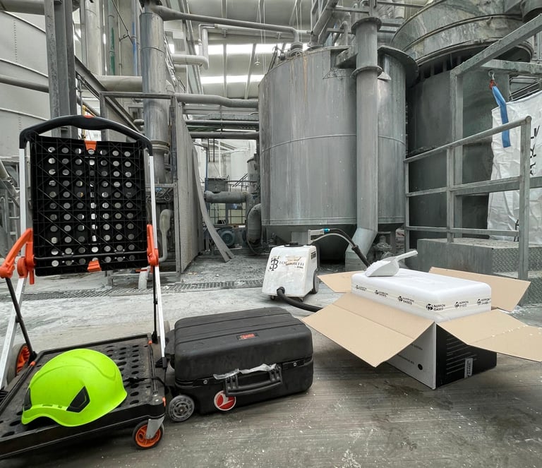 Limpieza criogénica con hielo seco en planta de reciclaje de PET en Valencia