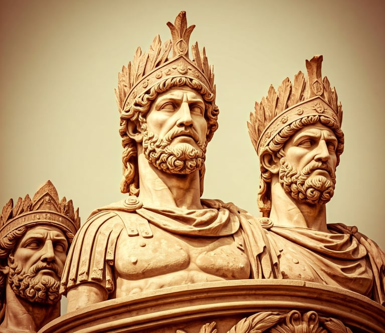 En las profundidades del tiempo, los reyes de Roma trazaron los primeros surcos de la leyenda. Sus n