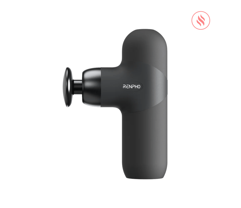 RENPHO mini massage gun with heat for lower back pain and muscle tension relief