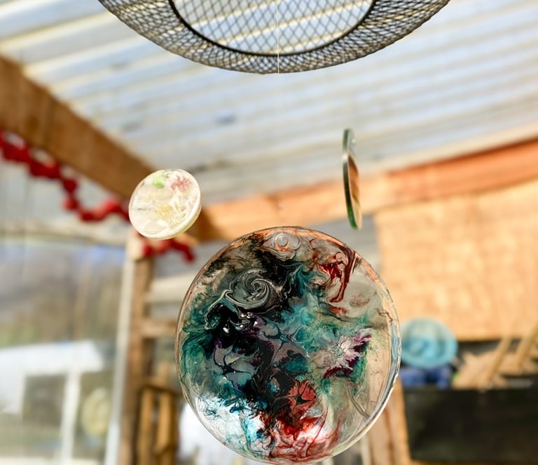 suspensions colorées