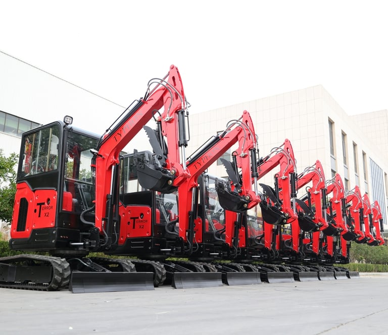 Mini Excavators with perkins engine