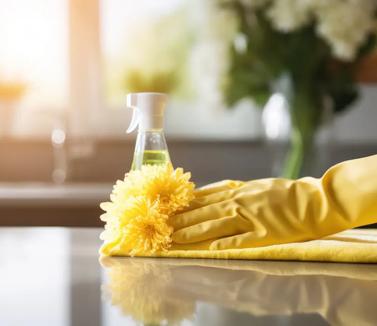 Clean living space in an Antrim County home after professional cleaning