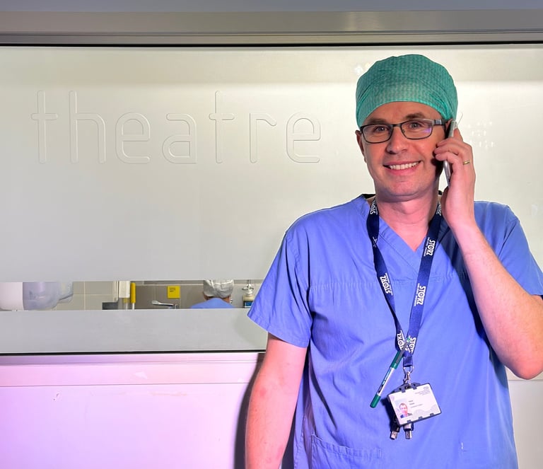 Dr Peter Vasas on the phone