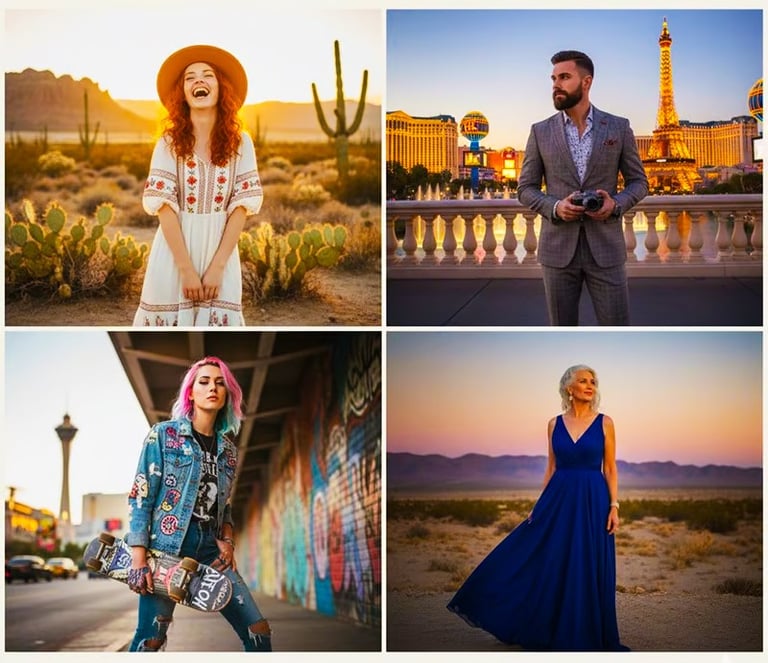 a woman in a hat and a man in a suit