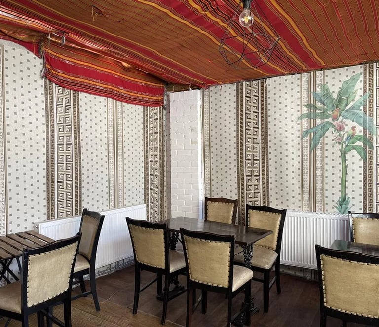 Somali restaurant interior Kentish Town London