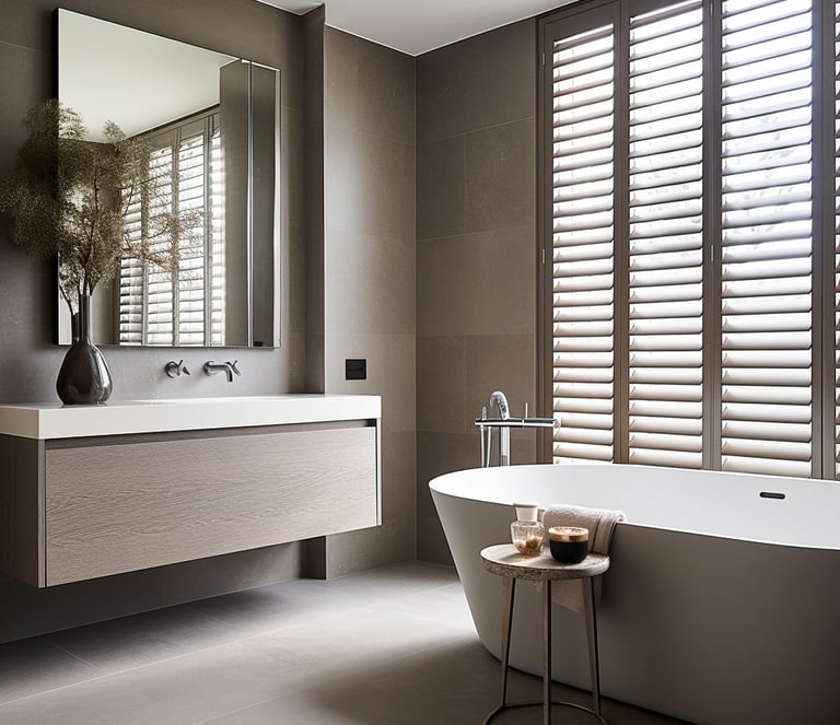 Bathroom Vinyl Shutter Installation Teddington