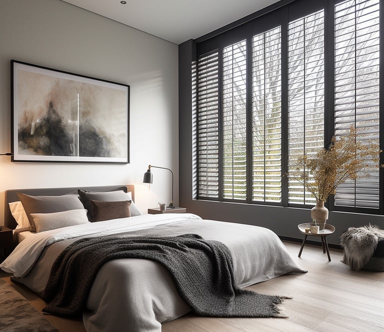Bedroom Wooden Shutter Installation Kingston