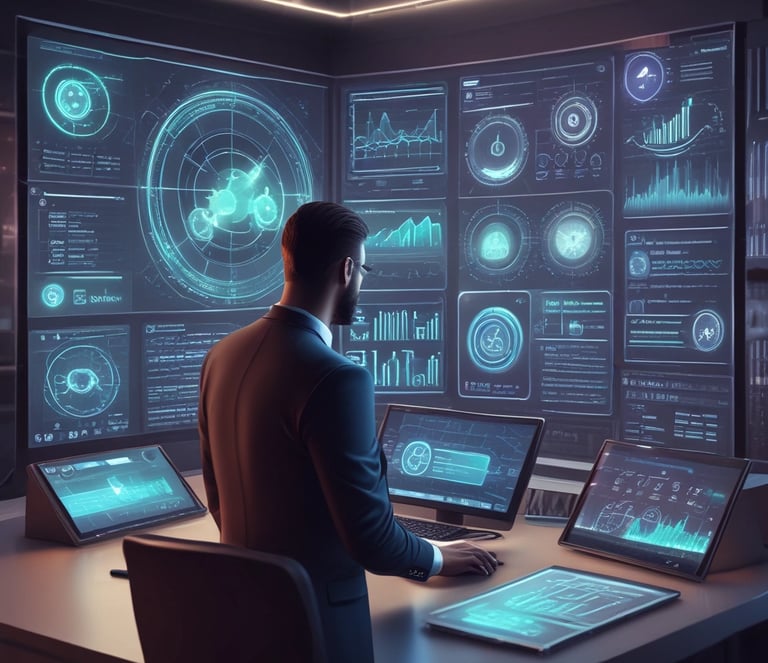 Close-up of a laptop screen showing security audit reports and compliance checklists.