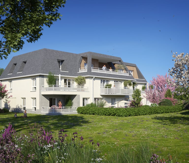 Bâtiment B Résidence Canopée Belbeuf logements neufs avec espaces extérieurs privatifs