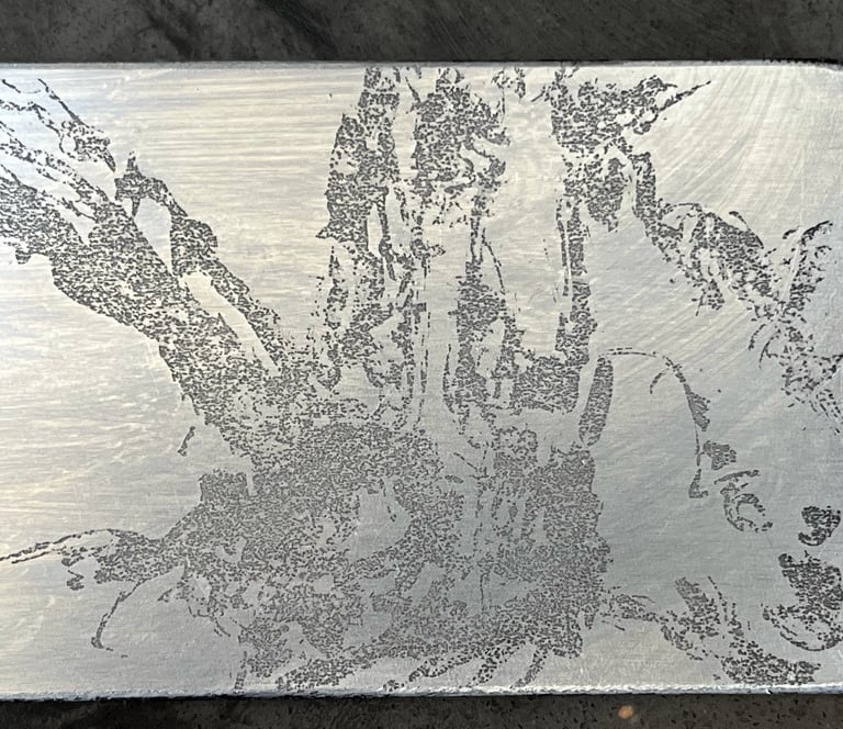 Aluminium plate detail