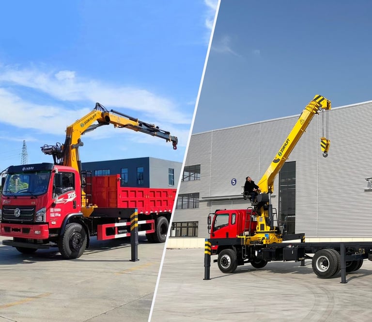 truck mounted knuckle boom crane and telescopic truck mounted crane