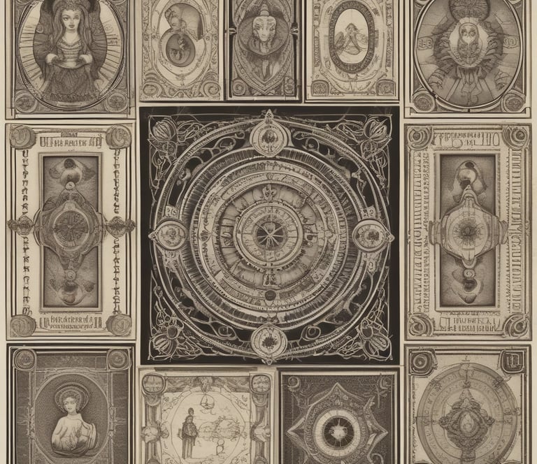 Soft glowing tarot cards laid out on a wooden table, evoking mystery and insight.