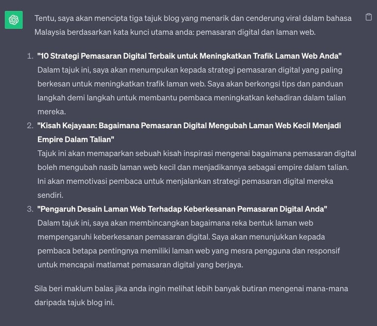 chatgpt untuk pemasaran