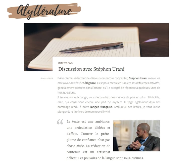 interview prête-plume