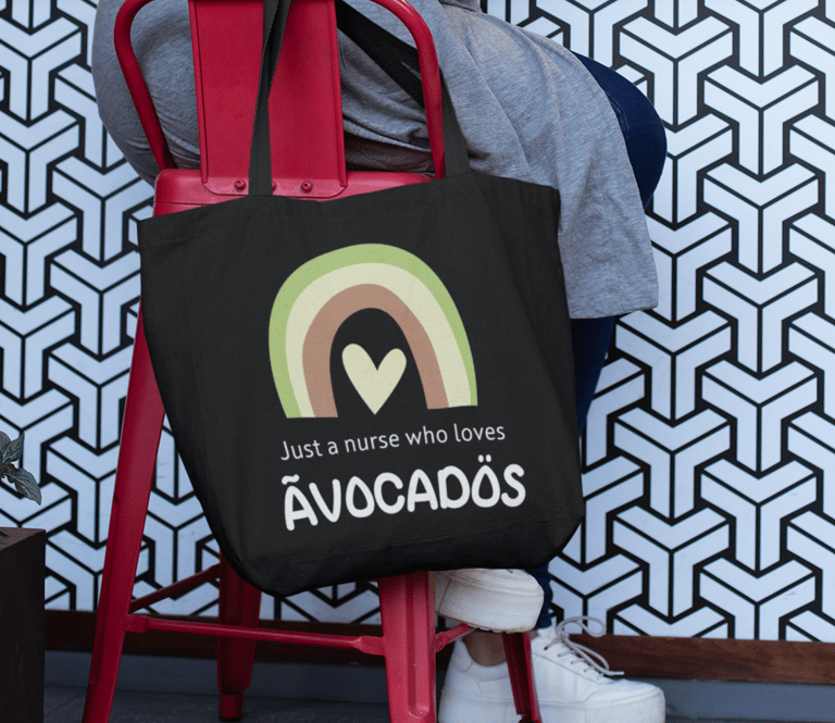 Just A Nurse Who Love Avocados Tote Bag