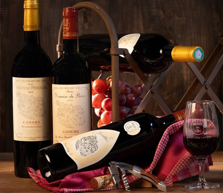 Vin de Cahors : Château Pineraie, Excellence du Musée, Cuvée du Musée, Domaine du Prince