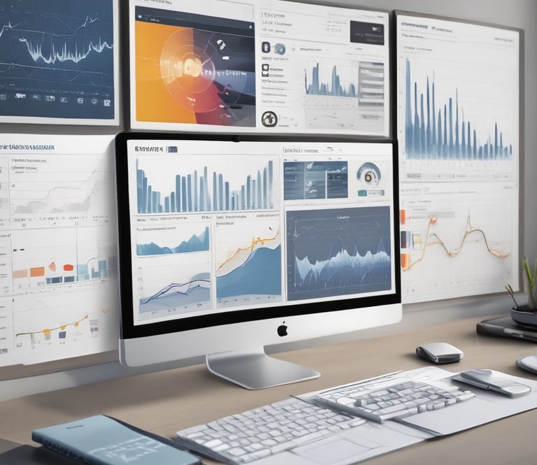 A custom business dashboard displaying real-time data.