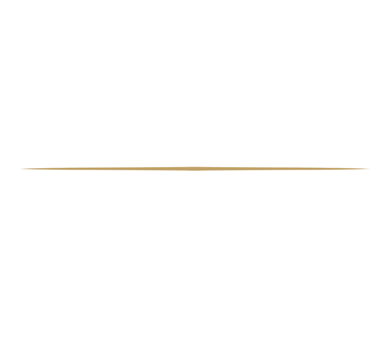 Minimalist gold line divider graphic isolated on a solid black background.