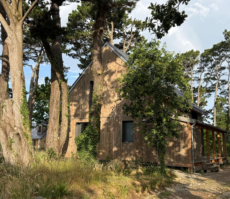 Maison ossature et bardage bois, Baden, Morbihan